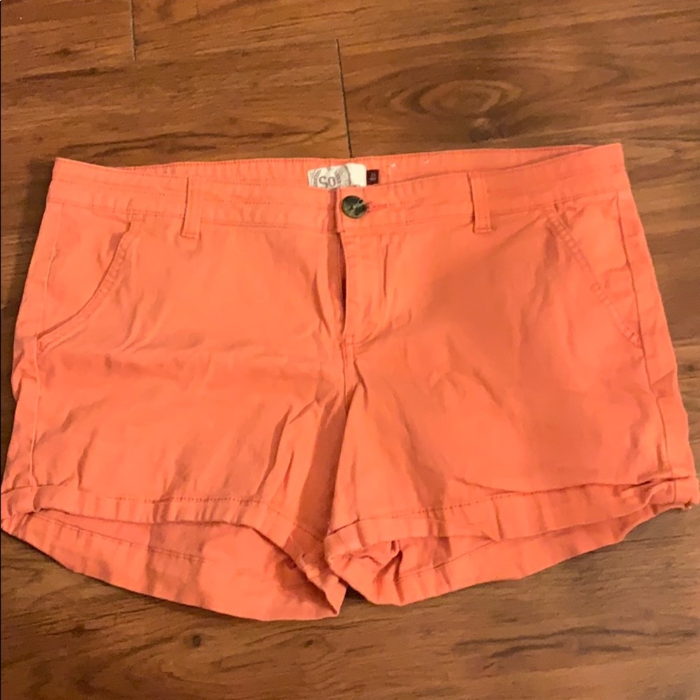 Salmon colored Jean Shorts